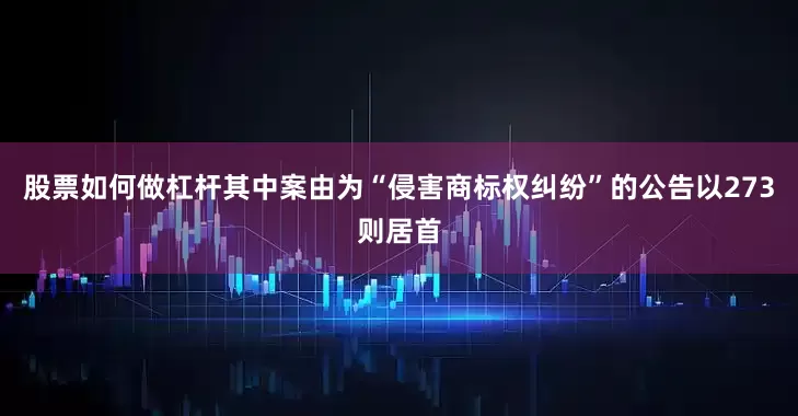 股票如何做杠杆其中案由为“侵害商标权纠纷”的公告以273则居首